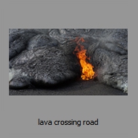 lava crossing road